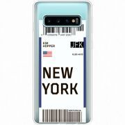 Прозрачный чехол Uprint Samsung G973 Galaxy S10 Ticket New York