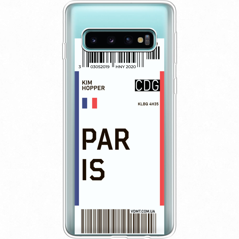 Прозрачный чехол Uprint Samsung G973 Galaxy S10 Ticket Paris