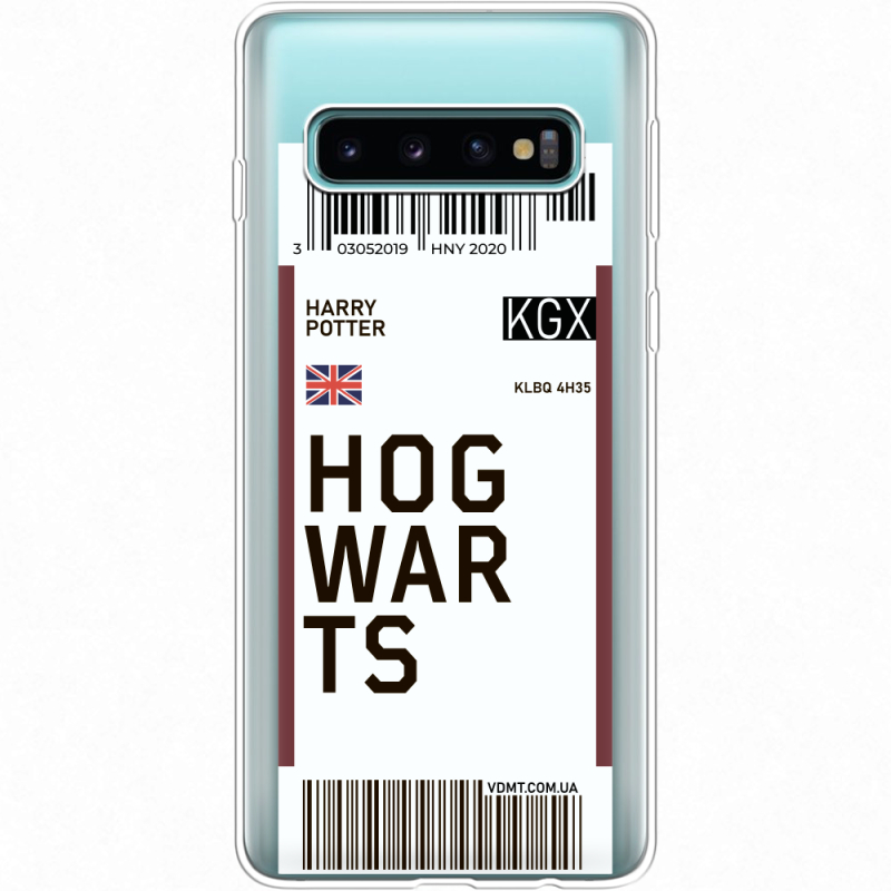 Прозрачный чехол Uprint Samsung G973 Galaxy S10 Ticket Hogwarts