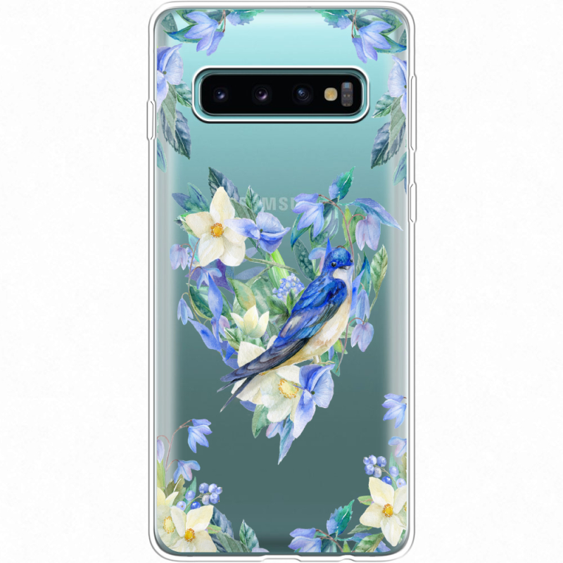 Прозрачный чехол Uprint Samsung G973 Galaxy S10 Spring Bird