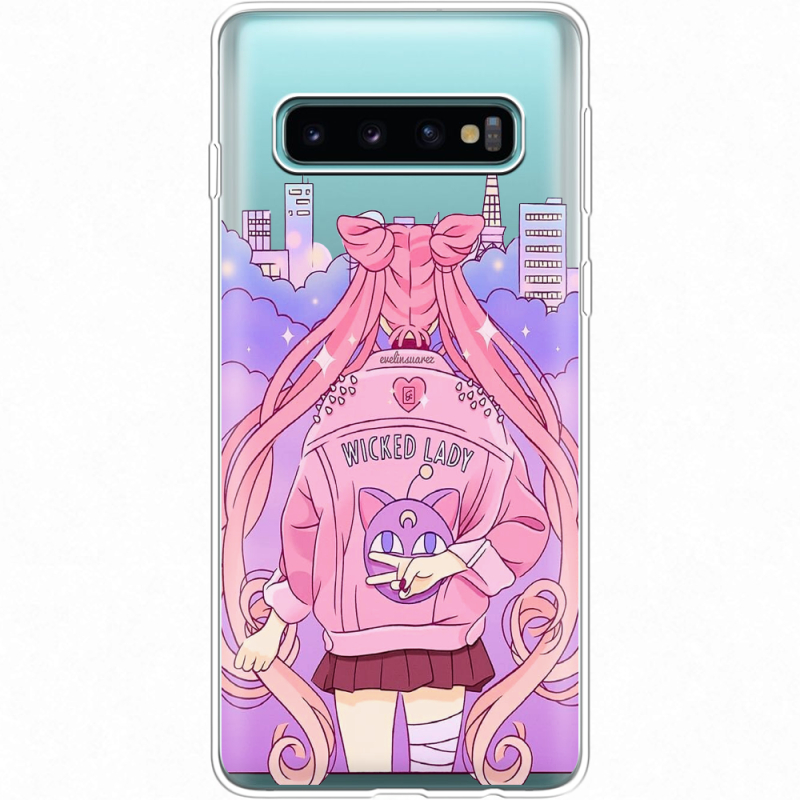 Прозрачный чехол Uprint Samsung G973 Galaxy S10 Wiked Lady