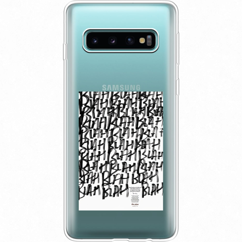 Прозрачный чехол Uprint Samsung G973 Galaxy S10 Blah Blah