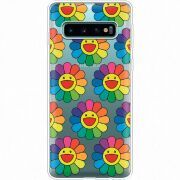 Прозрачный чехол Uprint Samsung G973 Galaxy S10 Hippie Flowers