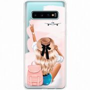 Прозрачный чехол Uprint Samsung G973 Galaxy S10 Travel Girl
