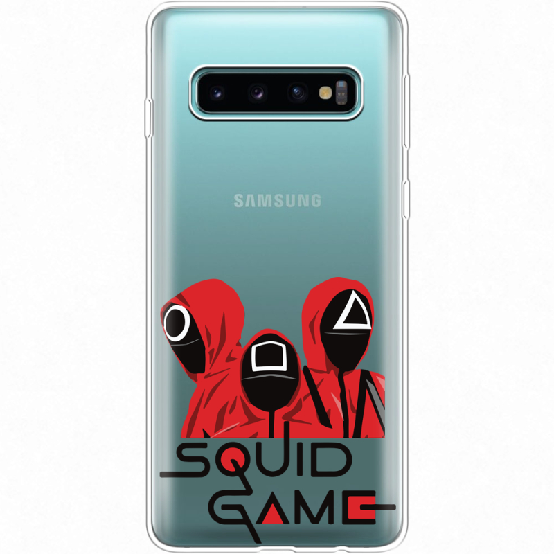 Прозрачный чехол Uprint Samsung G973 Galaxy S10 siquid game люди в красном