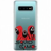 Прозрачный чехол Uprint Samsung G973 Galaxy S10 siquid game люди в красном