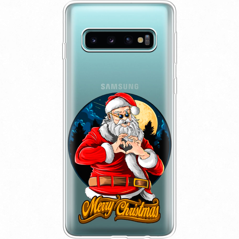 Прозрачный чехол Uprint Samsung G973 Galaxy S10 Cool Santa