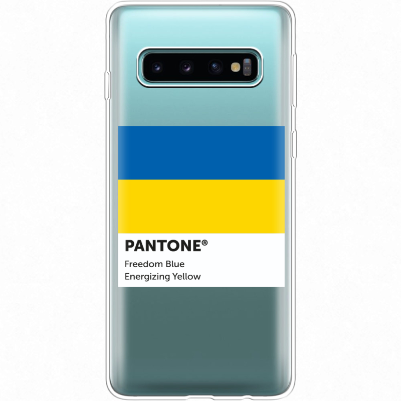 Прозрачный чехол Uprint Samsung G973 Galaxy S10 Pantone вільний синій