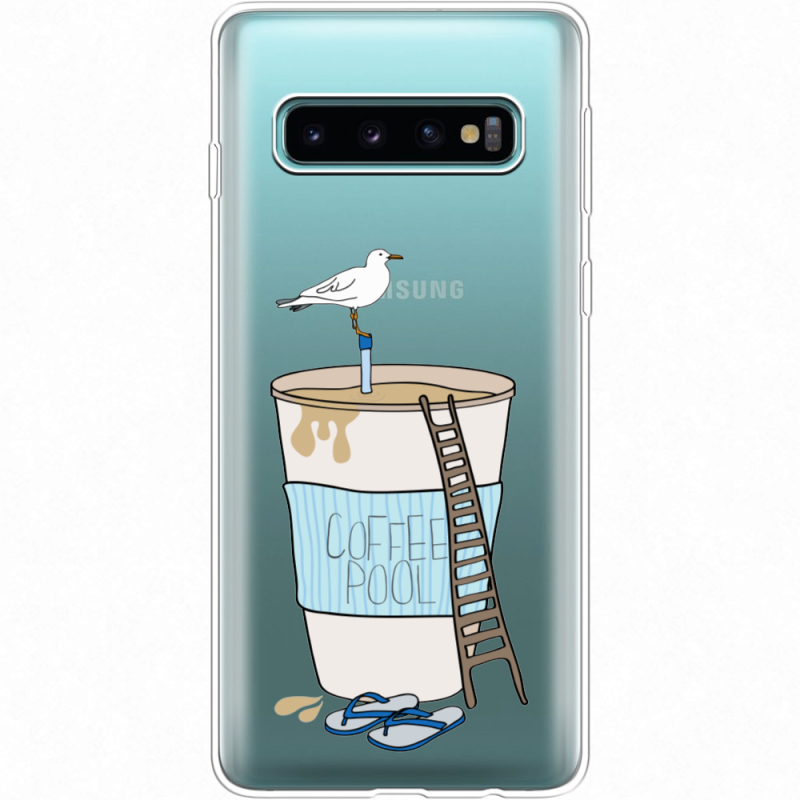 Прозрачный чехол Uprint Samsung G973 Galaxy S10 Segull in Cofee Pool