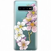 Прозрачный чехол Uprint Samsung G973 Galaxy S10 Cherry Blossom