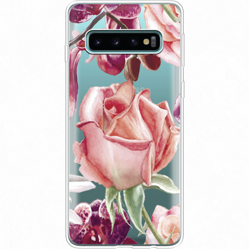 Прозрачный чехол Uprint Samsung G973 Galaxy S10 Rose