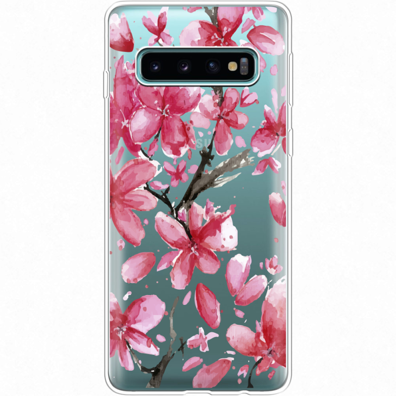 Прозрачный чехол Uprint Samsung G973 Galaxy S10 Pink Magnolia