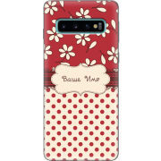 Чехол Uprint Samsung G973 Galaxy S10 Именной Polka Dots