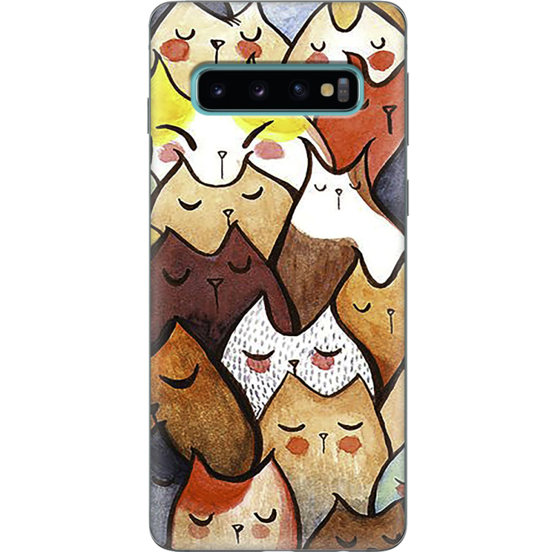 Чехол Uprint Samsung G973 Galaxy S10 Sleepy Cats