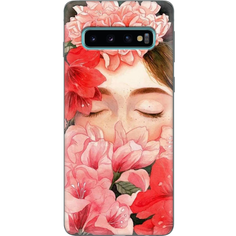 Чехол Uprint Samsung G973 Galaxy S10 Girl in Flowers