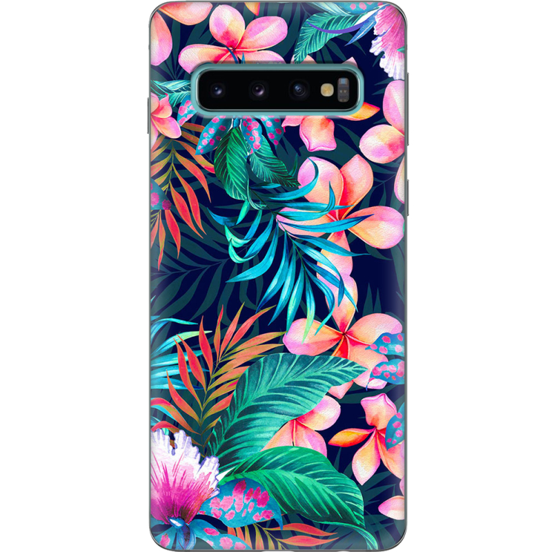 Чехол Uprint Samsung G973 Galaxy S10 flowers in the tropics