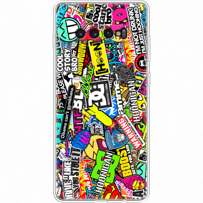 Чехол Uprint Samsung G975 Galaxy S10 Plus Multicolored Inscriptions