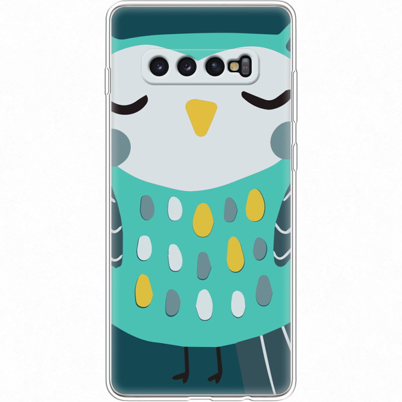 Чехол Uprint Samsung G975 Galaxy S10 Plus Green Owl