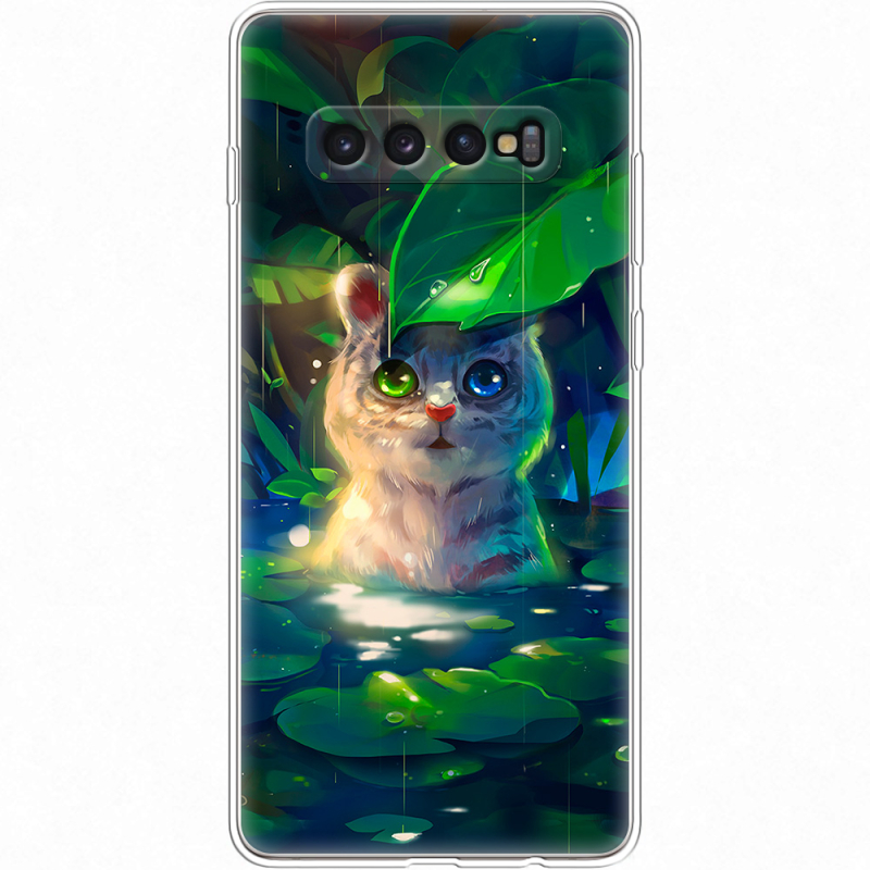 Чехол Uprint Samsung G975 Galaxy S10 Plus White Tiger Cub