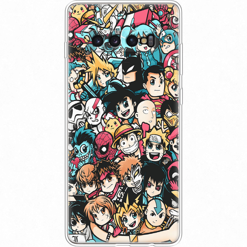 Чехол Uprint Samsung G975 Galaxy S10 Plus Anime Stickers