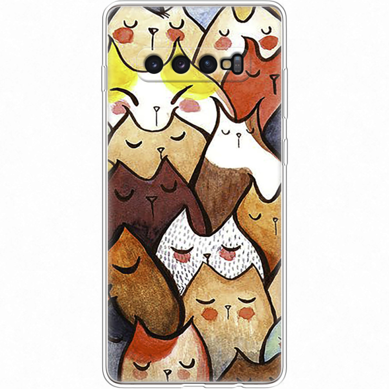 Чехол Uprint Samsung G975 Galaxy S10 Plus Sleepy Cats