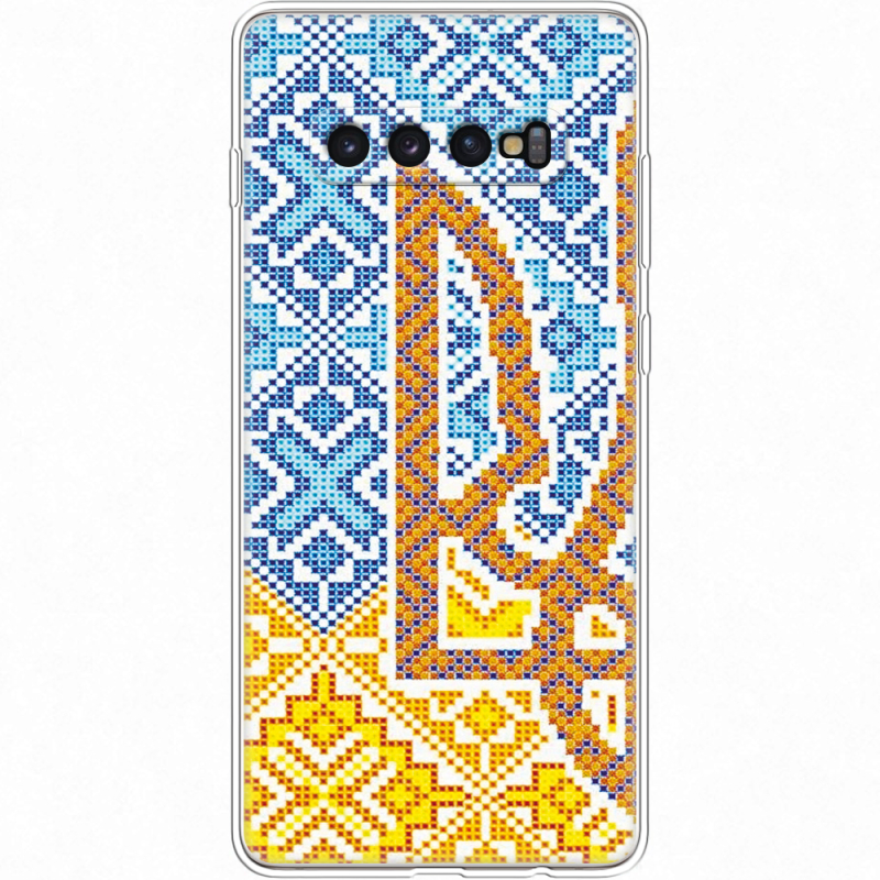 Чехол Uprint Samsung G975 Galaxy S10 Plus Тризуб Вишивка