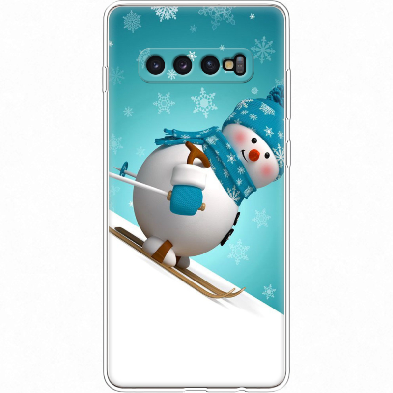 Чехол Uprint Samsung G975 Galaxy S10 Plus Skier Snowman