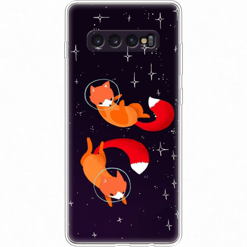 Чехол Uprint Samsung G975 Galaxy S10 Plus Fox-Astronauts