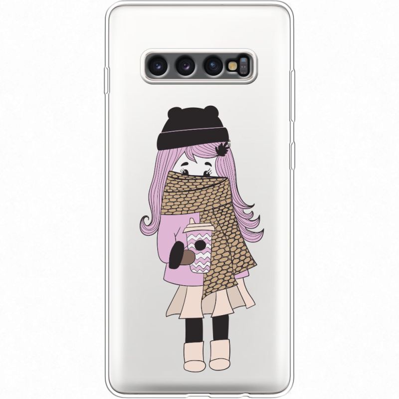 Прозрачный чехол Uprint Samsung G975 Galaxy S10 Plus Winter Morning Girl