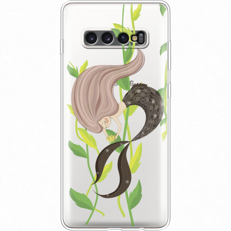 Прозрачный чехол Uprint Samsung G975 Galaxy S10 Plus Cute Mermaid