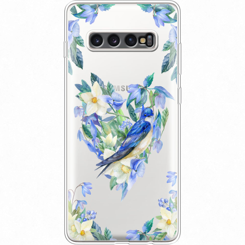 Прозрачный чехол Uprint Samsung G975 Galaxy S10 Plus Spring Bird