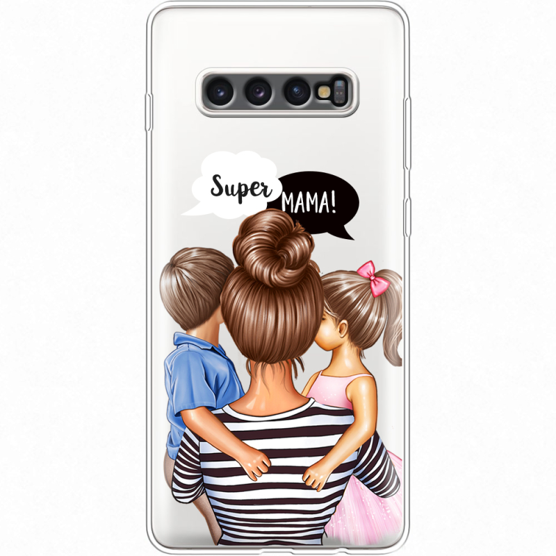 Прозрачный чехол Uprint Samsung G975 Galaxy S10 Plus Super Mama