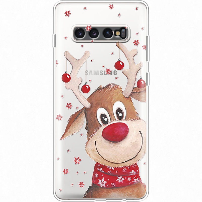 Прозрачный чехол Uprint Samsung G975 Galaxy S10 Plus Winter Deer