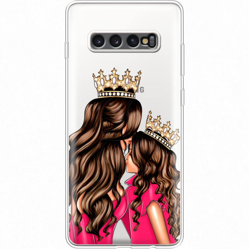 Прозрачный чехол Uprint Samsung G975 Galaxy S10 Plus Queen and Princess