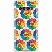 Прозрачный чехол Uprint Samsung G975 Galaxy S10 Plus Hippie Flowers