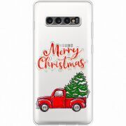Прозрачный чехол Uprint Samsung G975 Galaxy S10 Plus Holiday Car