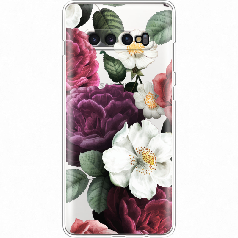 Прозрачный чехол Uprint Samsung G975 Galaxy S10 Plus Floral Dark Dreams