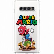 Прозрачный чехол Uprint Samsung G975 Galaxy S10 Plus Super Mario
