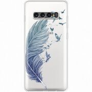 Прозрачный чехол Uprint Samsung G975 Galaxy S10 Plus Feather