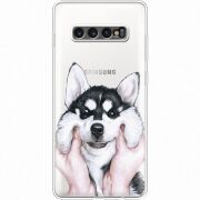 Прозрачный чехол Uprint Samsung G975 Galaxy S10 Plus Husky