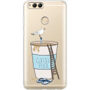 Прозрачный чехол Uprint Honor 7x Segull in Cofee Pool