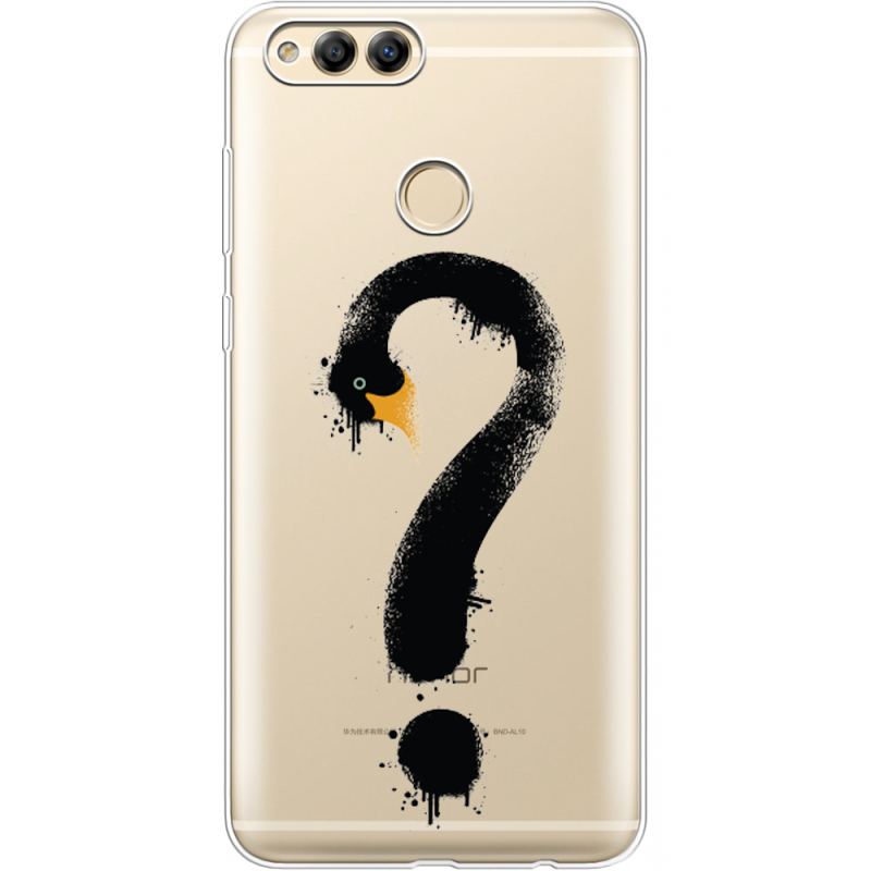 Прозрачный чехол Uprint Honor 7x Swan question
