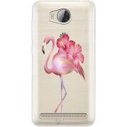 Прозрачный чехол Uprint Huawei Y3 2 Floral Flamingo