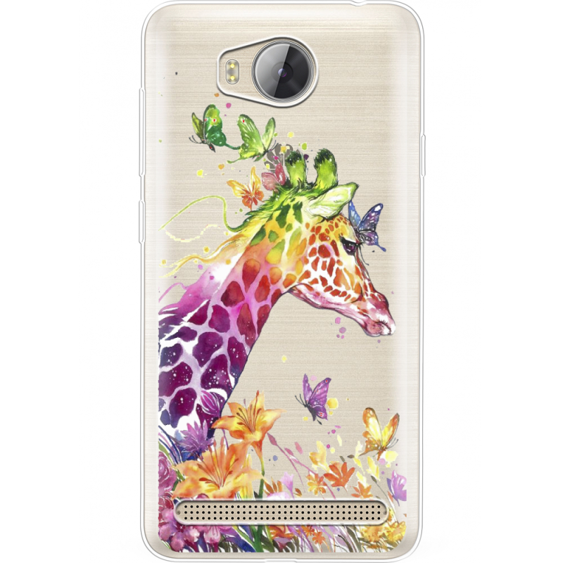 Прозрачный чехол Uprint Huawei Y3 2 Colorful Giraffe