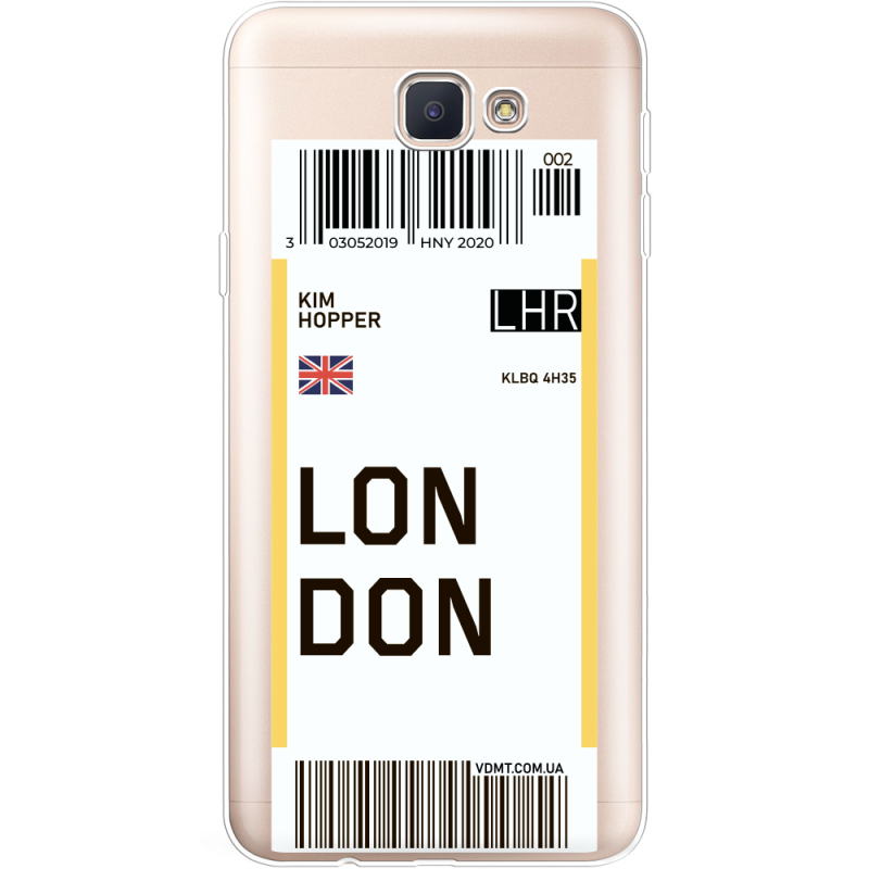 Прозрачный чехол Uprint Samsung J5 Prime G570F Ticket London