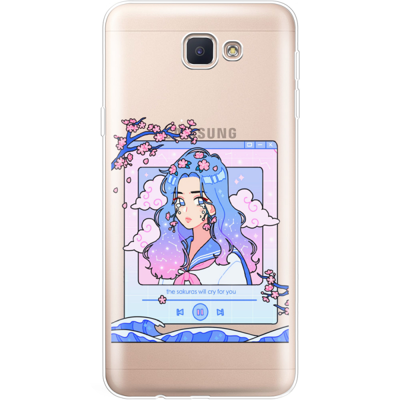 Прозрачный чехол Uprint Samsung J5 Prime G570F The Sakuras Will Cry For You