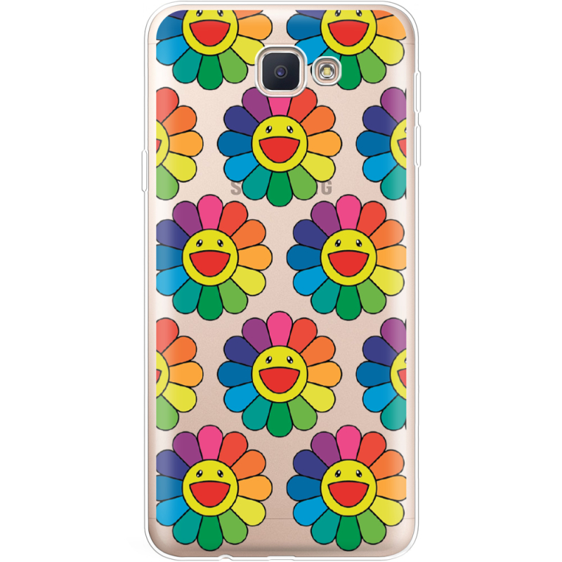 Прозрачный чехол Uprint Samsung J5 Prime G570F Hippie Flowers