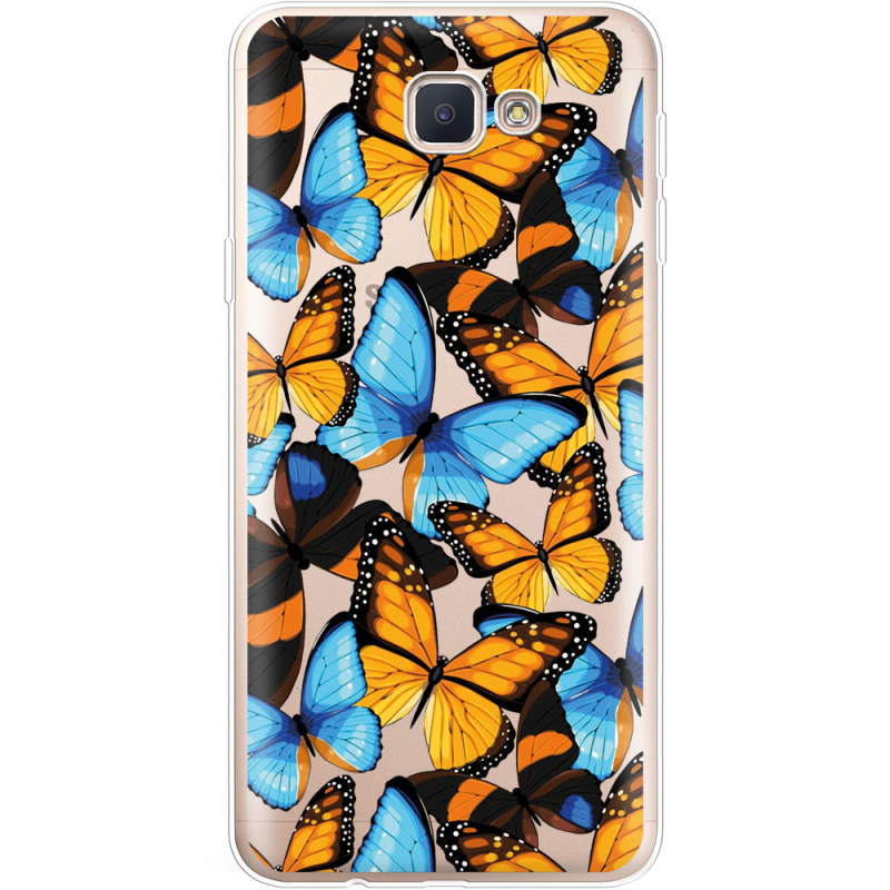 Прозрачный чехол Uprint Samsung J5 Prime G570F Butterfly Morpho