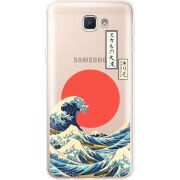 Прозрачный чехол Uprint Samsung J5 Prime G570F Большая волна в Канагаве