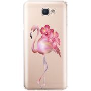 Прозрачный чехол Uprint Samsung J5 Prime G570F Floral Flamingo